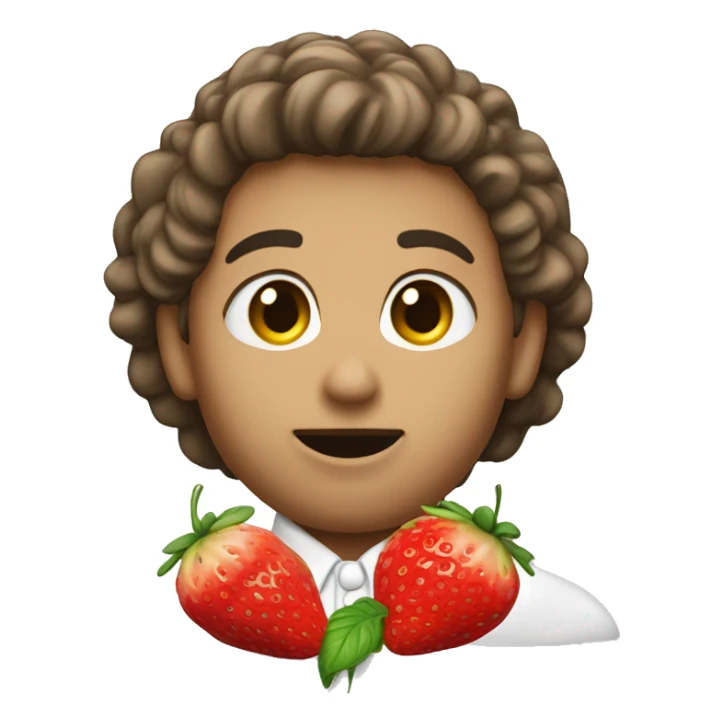 Un hámster con una fresa sticker