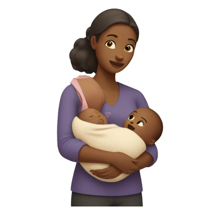 mother with baby in her arms sticker