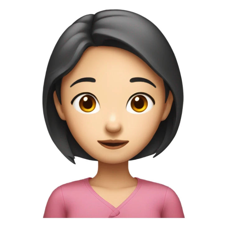 Asian girl with big ears  sticker