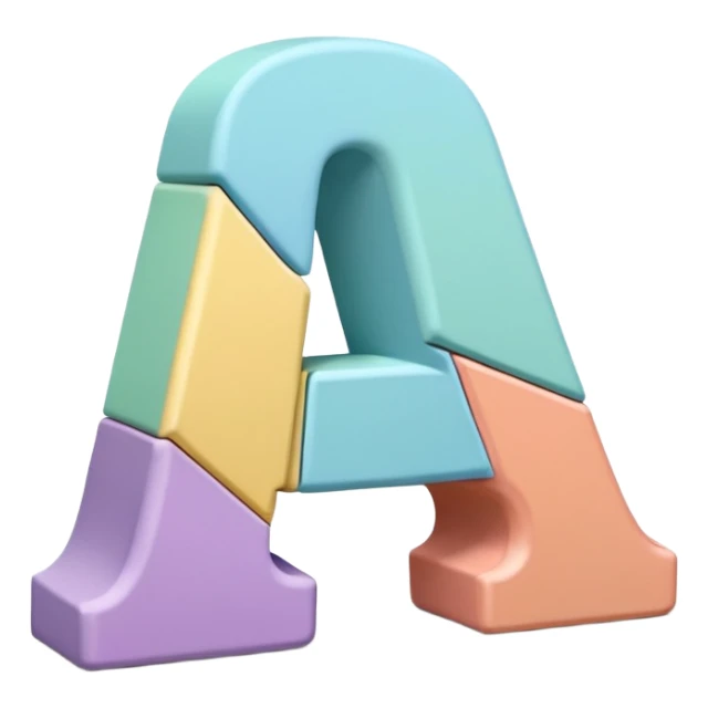 Word "ТОП" in 3D pastel letters, Pixar-style, hand-drawn texture, soft shadow, transparent background sticker