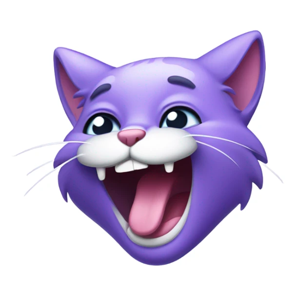set of icons to twitch with funny violet kitty sticker