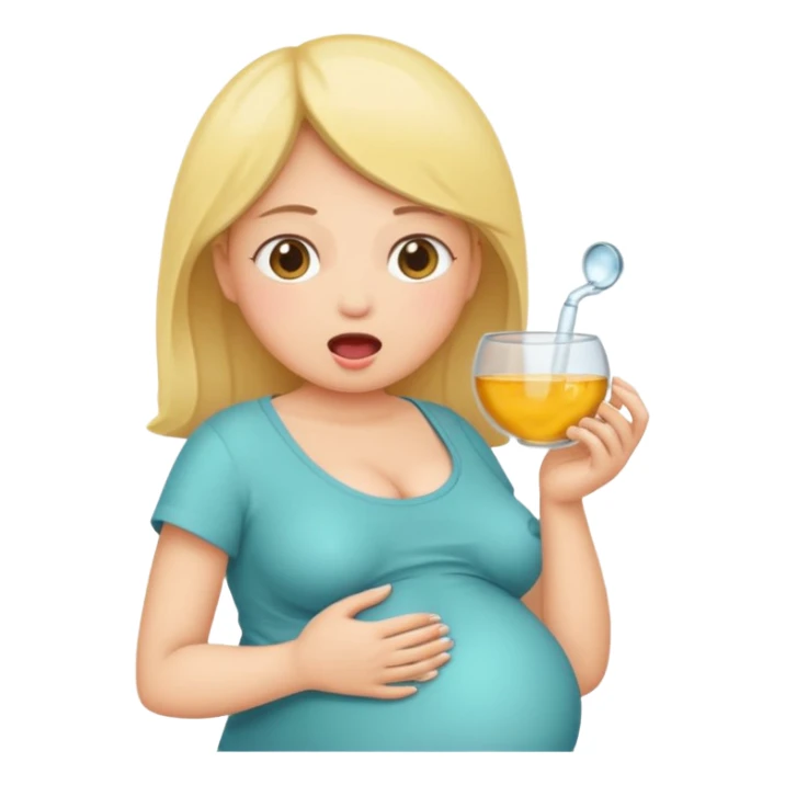 Pregnant women swallowing people sticker