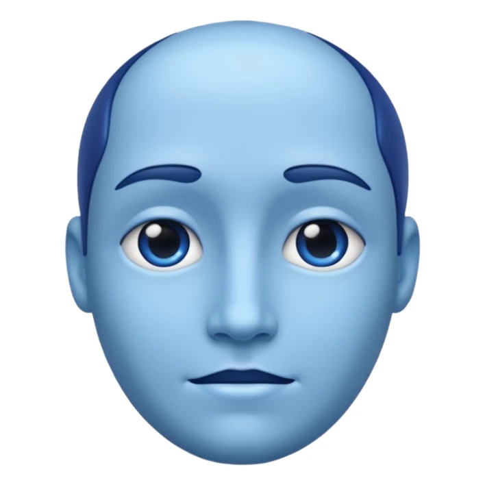Blue face  sticker