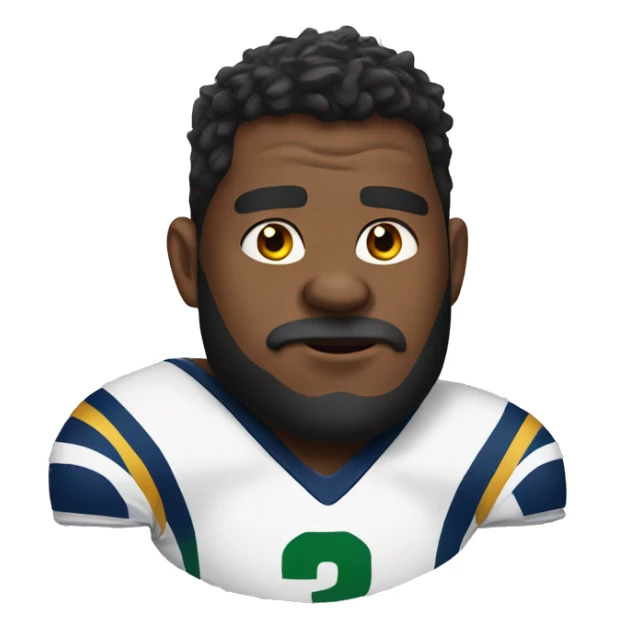 Beast wearing a rugby jersey sticker