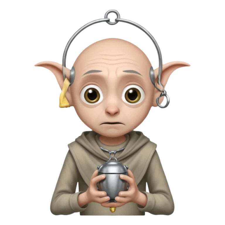 Dobby the house elf in steel chastity cage sticker