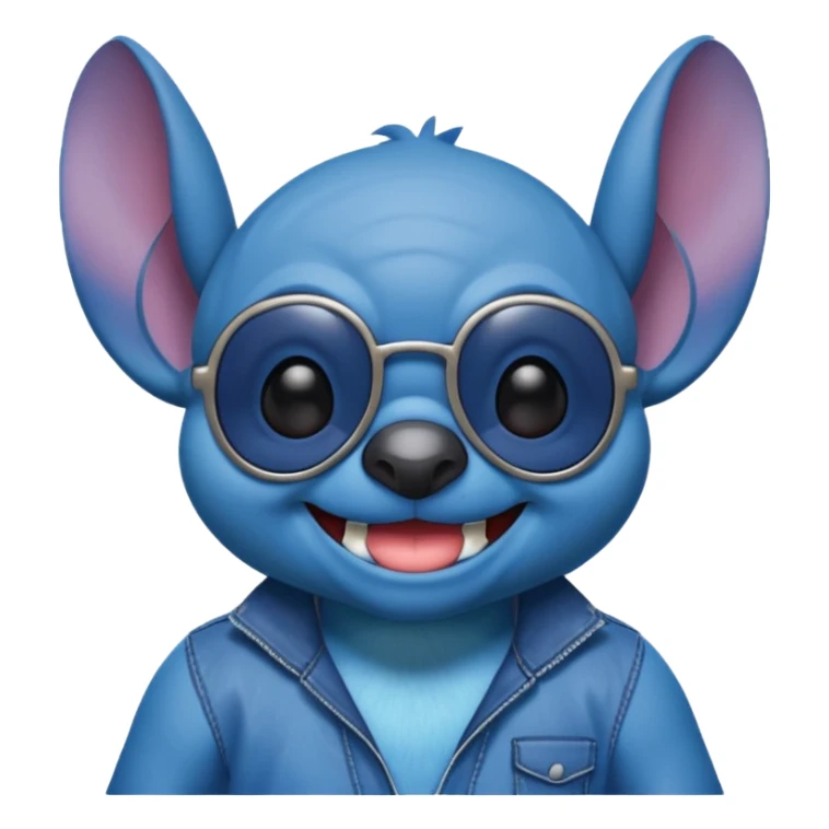 Stitch from Lilo and Stitch, wearing sunglasses sticker
