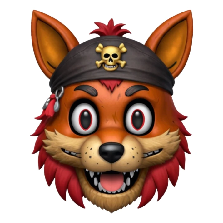 The head of Foxy of five nights at Freddy sticker