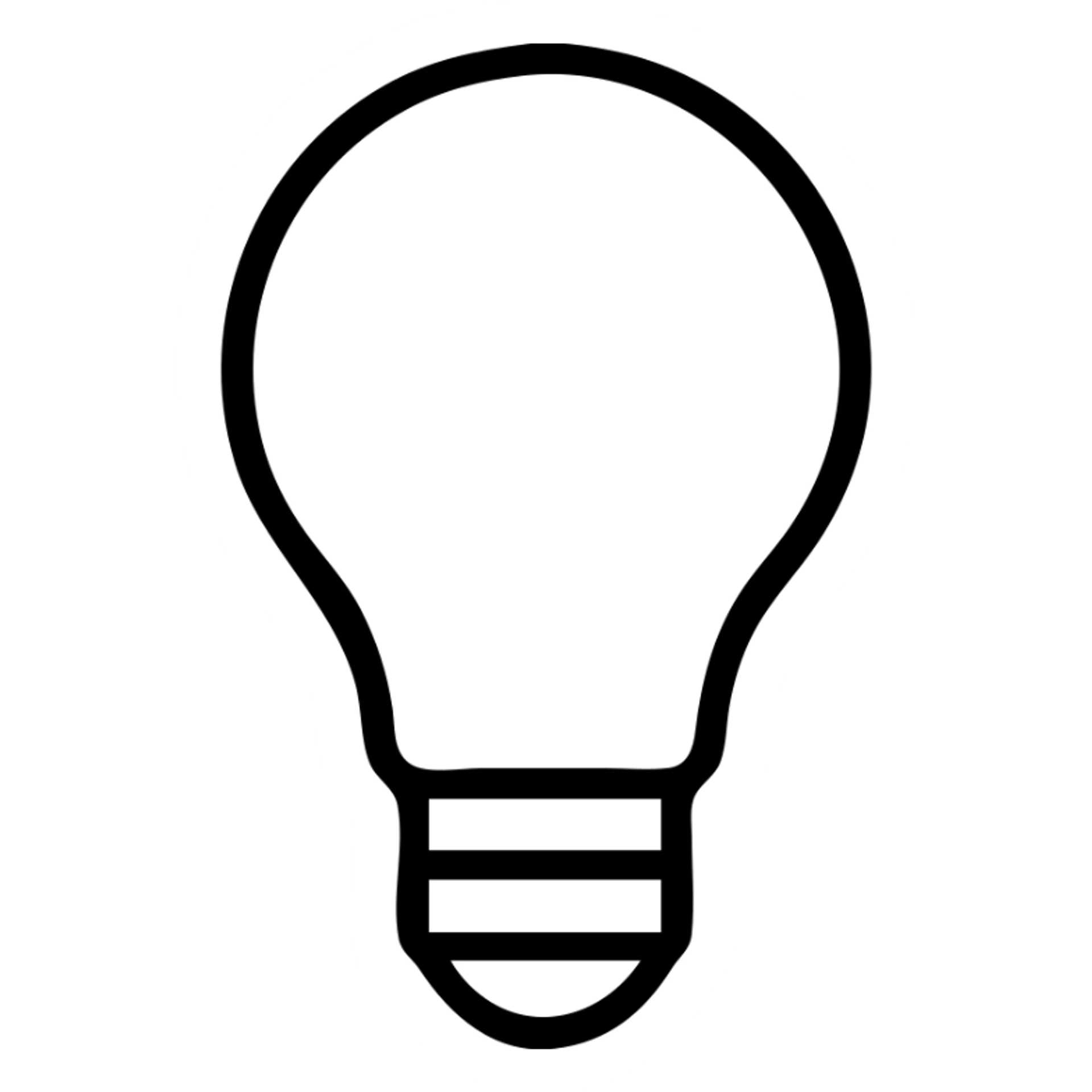 bulb, modern icon style, simple and clear lines sticker