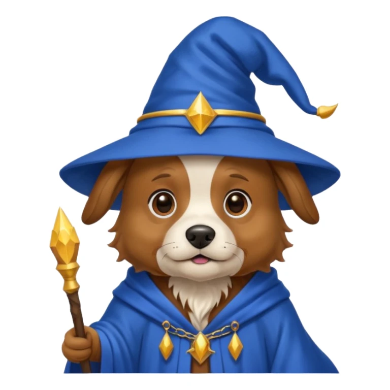 Dog wizard sticker