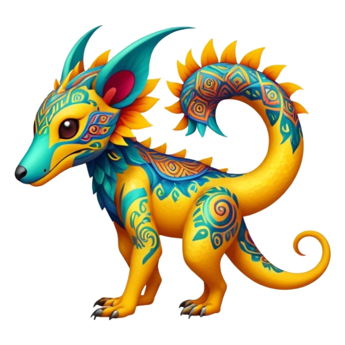 Exotic Fakémon-creature, full body, with random markings sticker