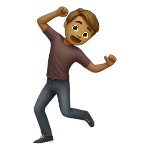 Homme qui fait un dab sticker