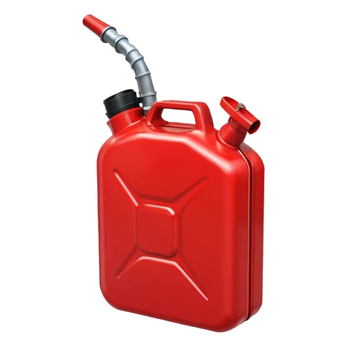 red gas can ios emoji with handle and cap 2d sticker