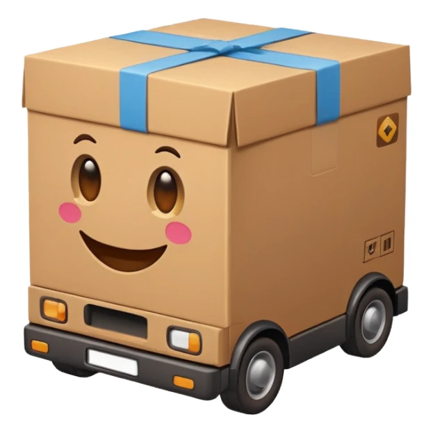 Iphone emoji style + package(box) with truck sticker