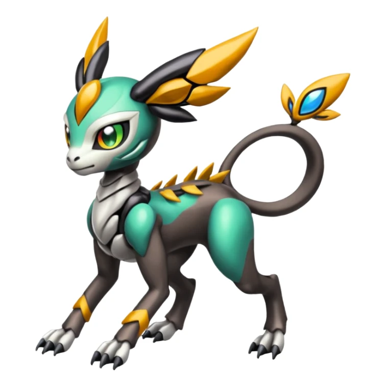 Meloetta-Wargreymon-Trico-Pokémon-Digimon-Fakémon-fusion-hybrid-creature sticker
