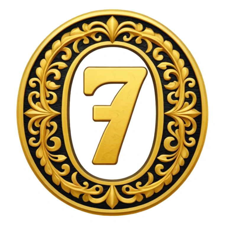 number seven on catholic gothic painting sticker