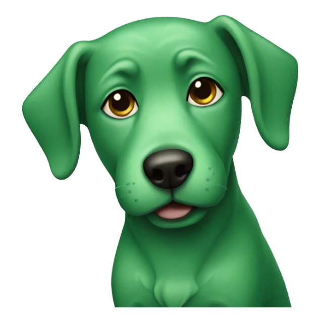 Green dog sticker