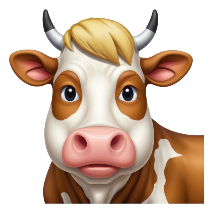 Donald trump head on a cow body  sticker