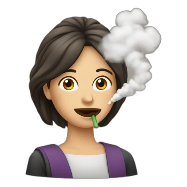 une femme qui fume une chicha sticker