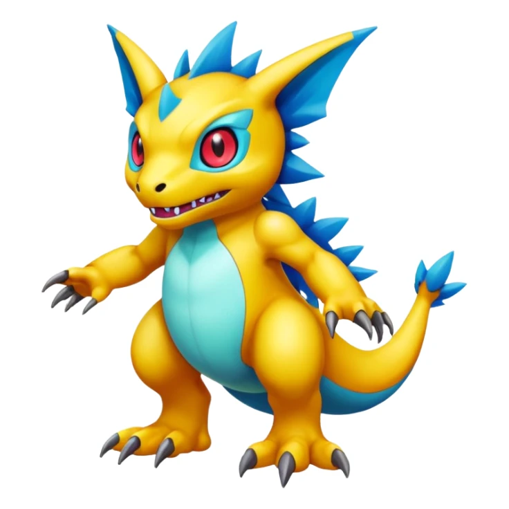 Digimon-Fakémon creature hybrid full body sticker