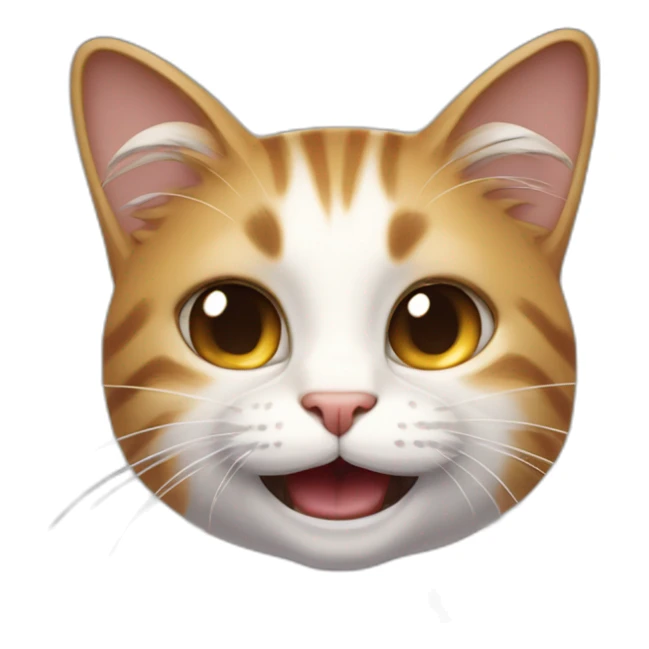 A cat is showing hear tooth.  Her tooth are withe and shining and the vat mood is very pokerface  sticker