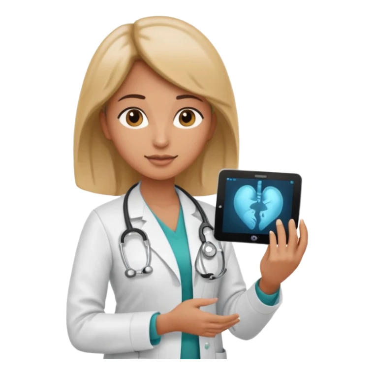 female doctor performing a fetal ultrasound sticker