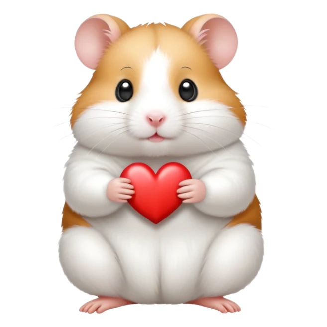 Hamster qui fait un cœur coréen sticker