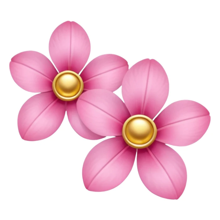 a pink flower wearing earrings sticker