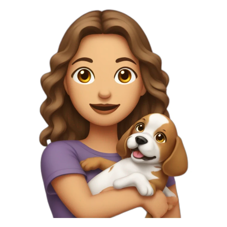 Femme enceinte sur un chien sticker