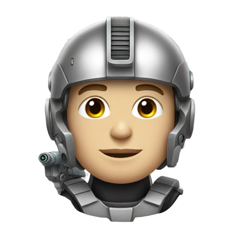 Elon Musk as a Cyborg Soldier sticker