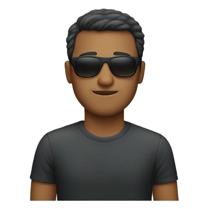 Tshirt person wearing sunglasses sticker