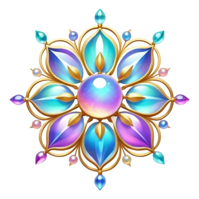 Epic divine legendary celestial flowery complex detailed iridescent gradients marbles aesthetic-scenery-Decorations sticker