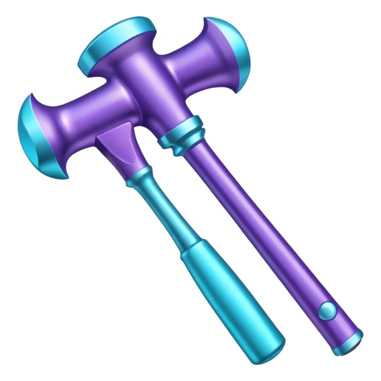 glitter purple and cian hammer ban sticker