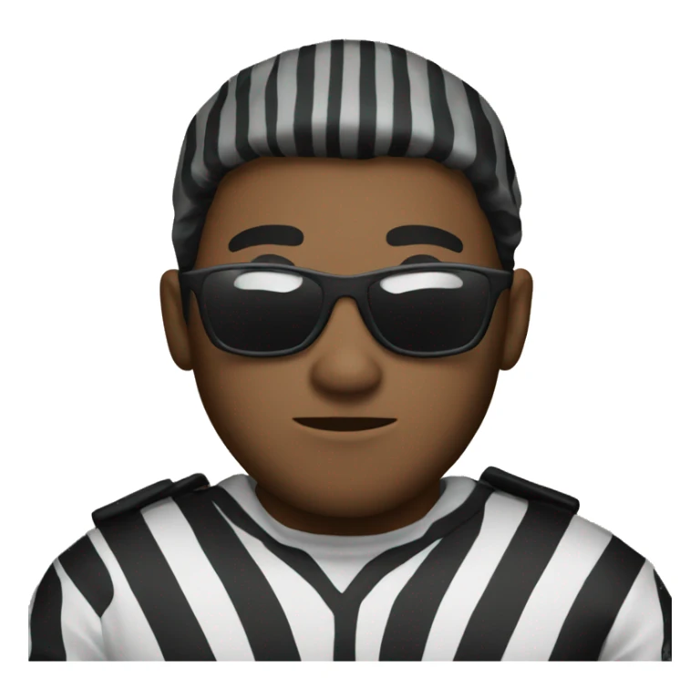 Robber with black and white striped shirt  sticker