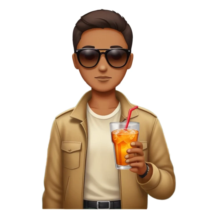 Sipping drink in front of a dumpster fire sticker