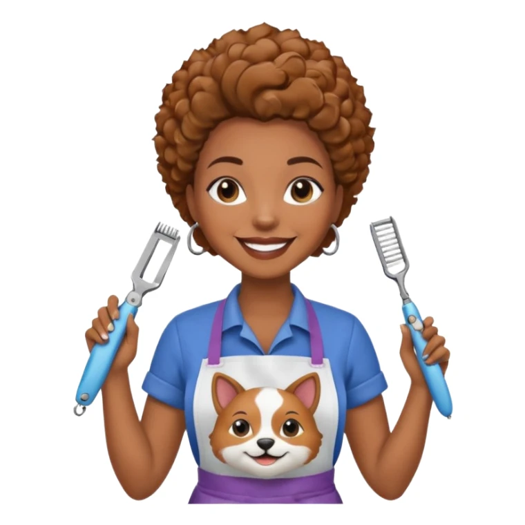 Pet Grooming Stylist black woman  sticker