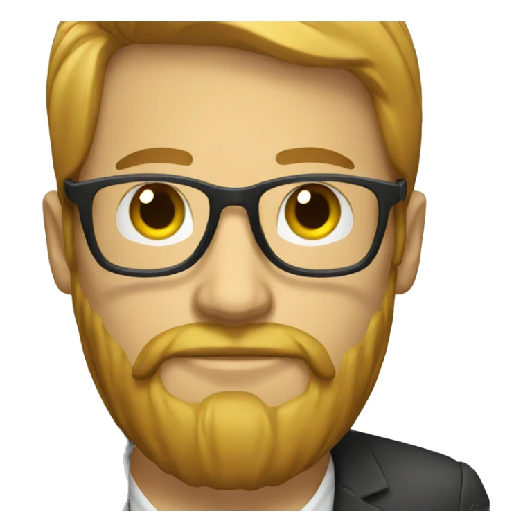 Businessman with a beard and glasses sticker
