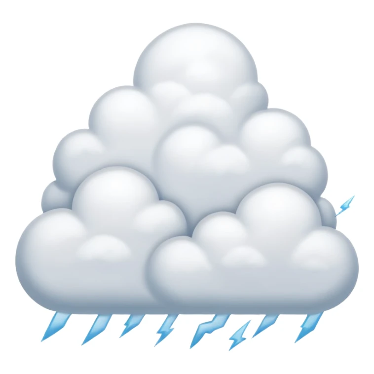 clouds with a lot of snow and thunder sticker