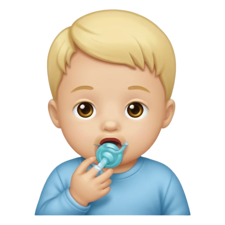 baby sucking on a pacifier sticker