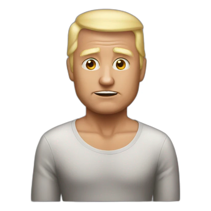 trump without hair sticker