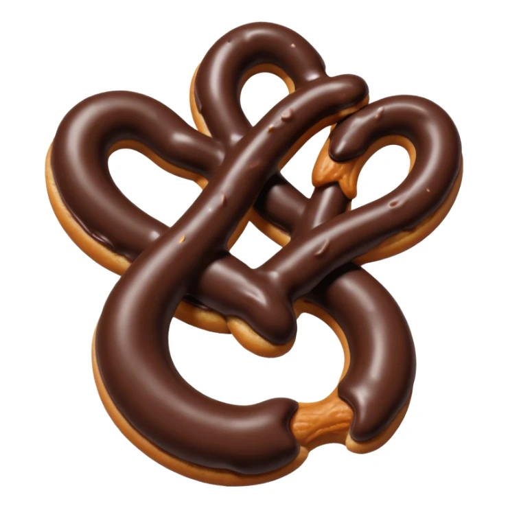  chocolate dipped pretzels with dark chocolate drizzle  sticker