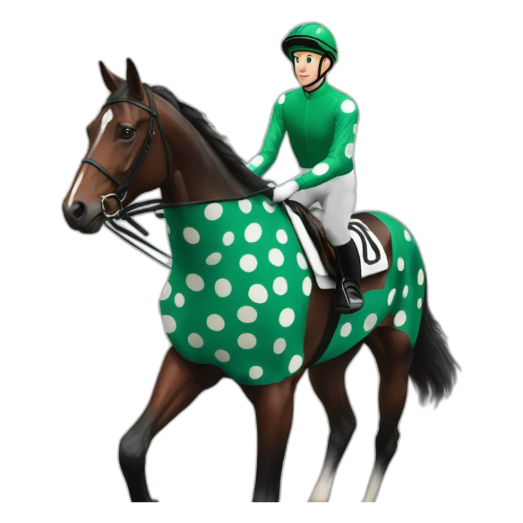 paul townend jockey dark green polka dot sticker