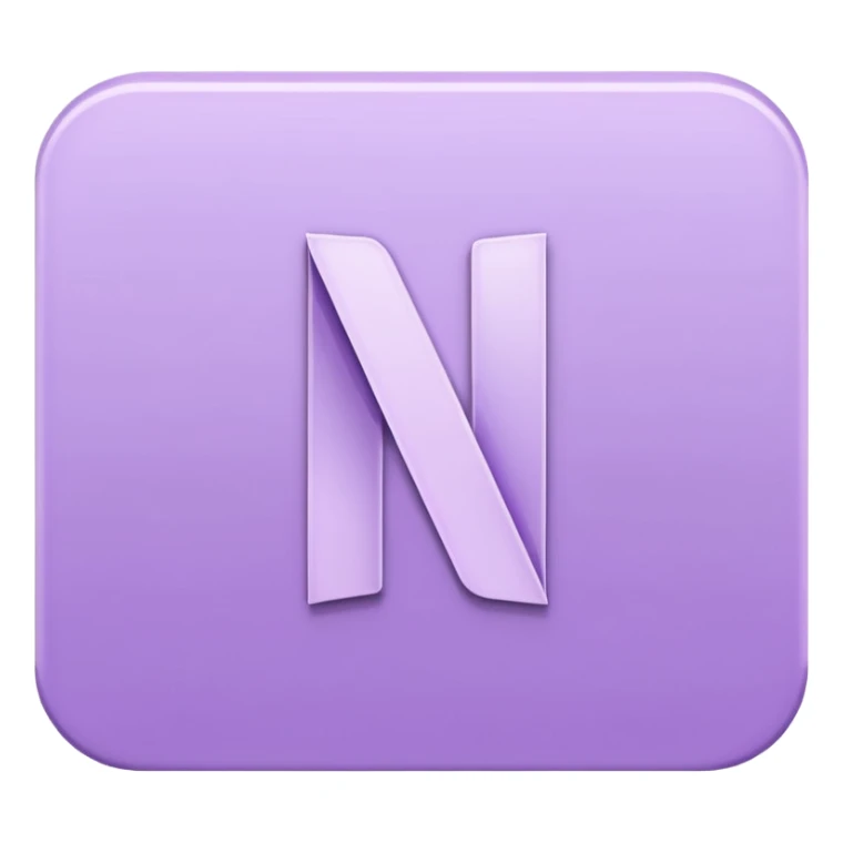 Netflix aesthetic "N" logo in pastel purples sticker
