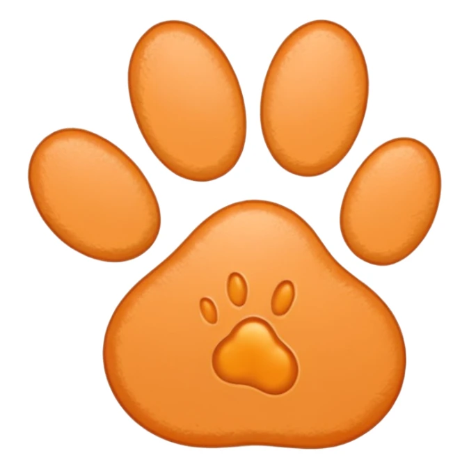 a very light pale pastel orange #FFDBBB pawprint sticker