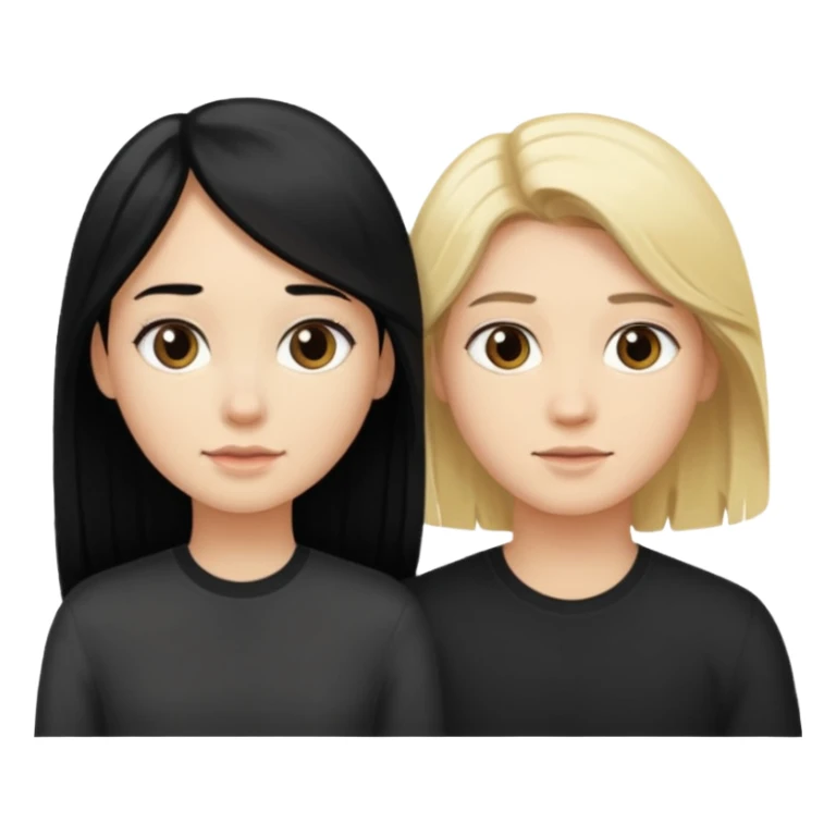 Blonde girl next to long black haired guy sticker