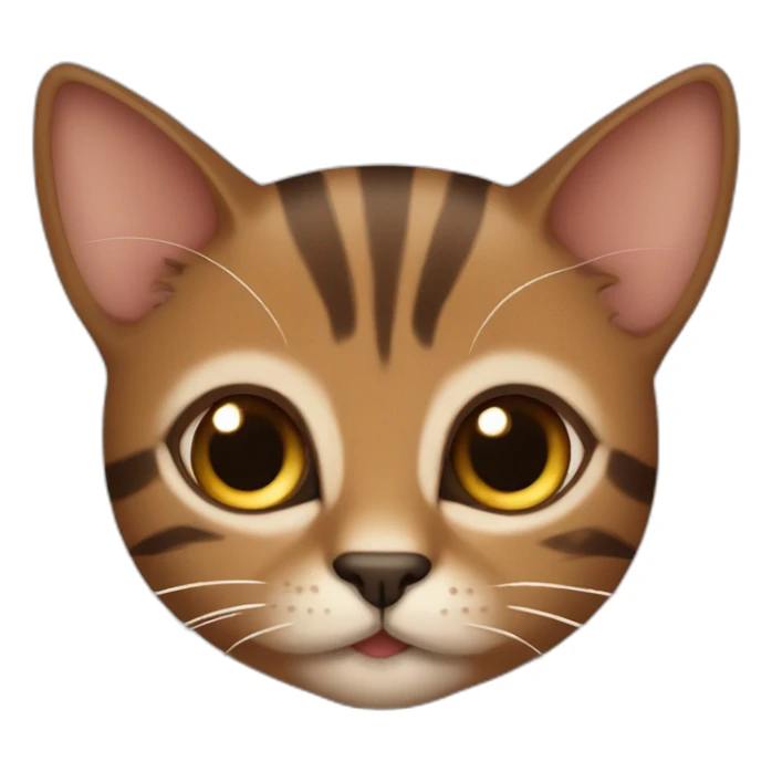 cute brown cat with a litte bit of black sticker