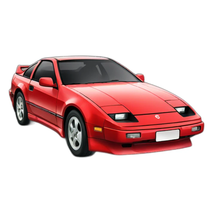 Red 300zx turbo saudi plate sticker