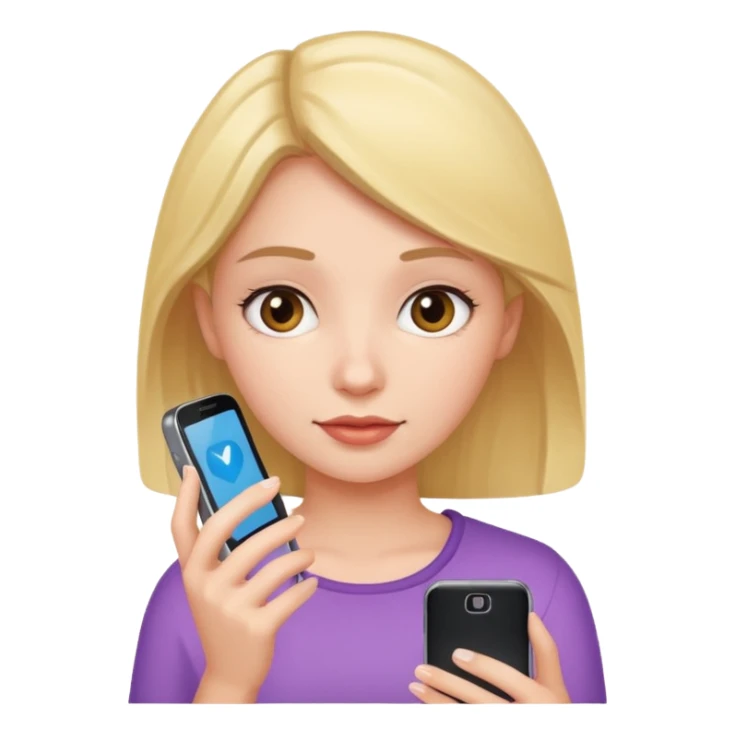 girl with cell phone  sticker