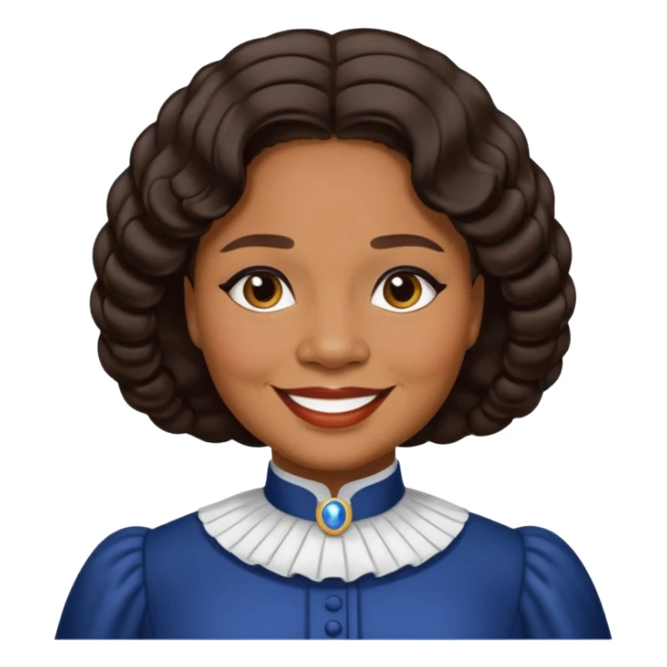 Madam C.J. Walker with dark brown hair sticker