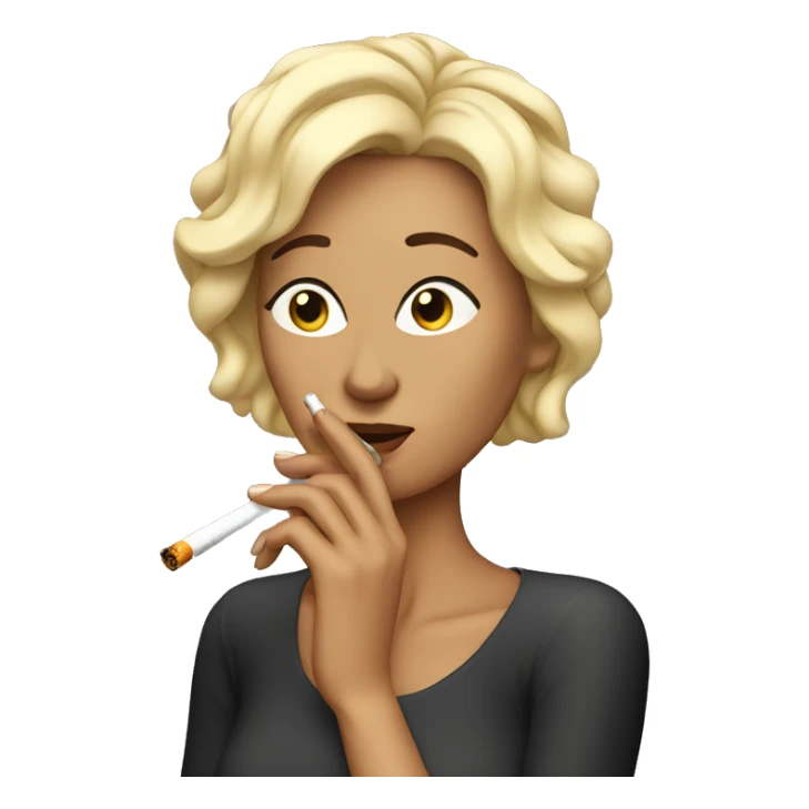 Woman smoking cigarette  sticker