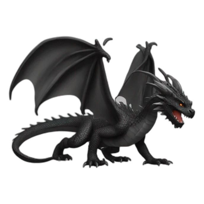 Dragon black sticker